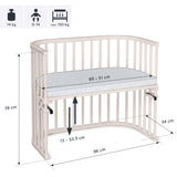 babybay® Beige Varnished Maxi Co-Sleeper
