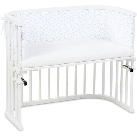 babybay ® White Stars Pearl Grey sengerand Pique