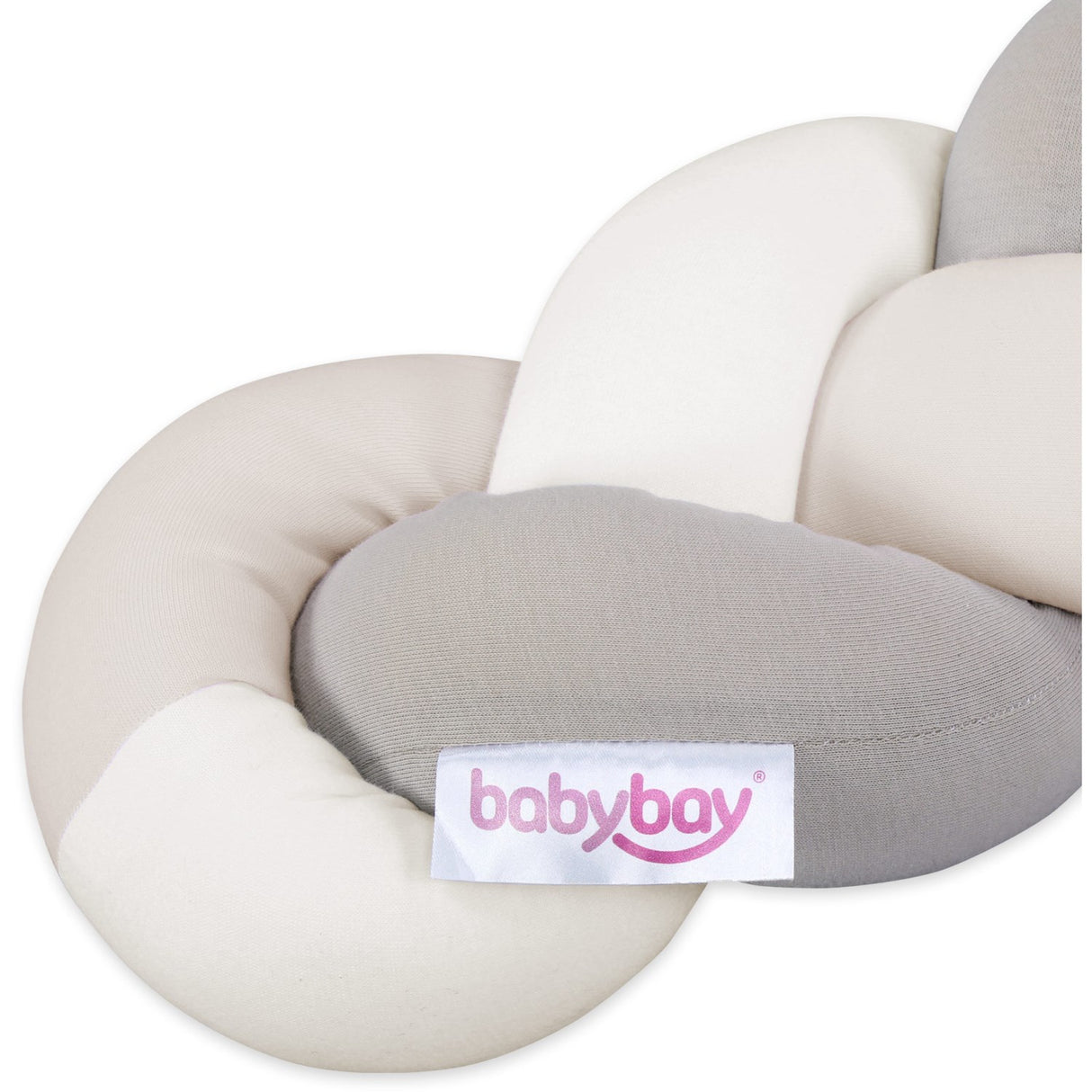 babybay ® Ivory/Beige/Cream Nest Snake Jersey Flätad 180 cm