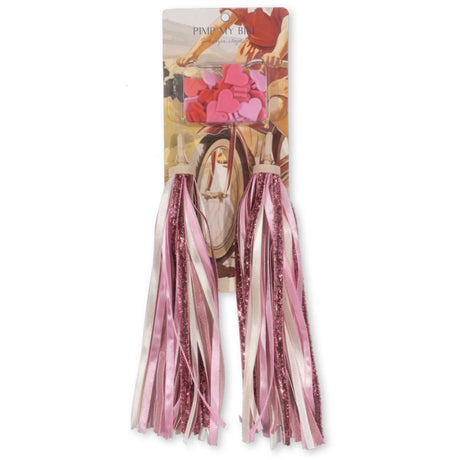 Konges Sløjd Pink Glitter Bicycle Streamers And Beads