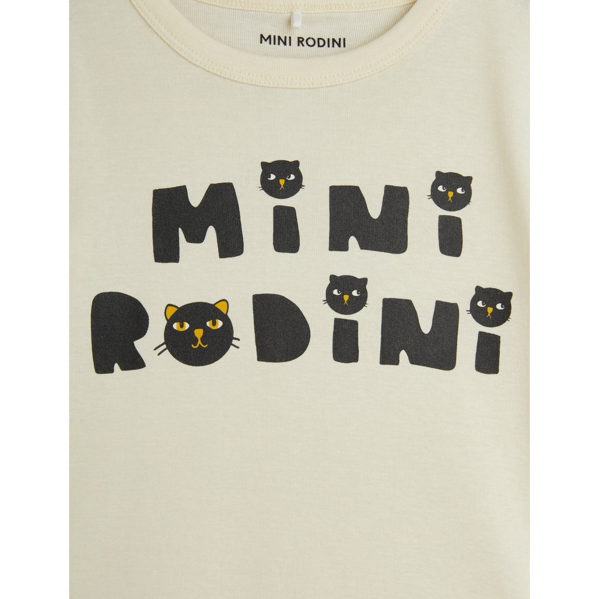 Mini Rodini Offwhite Mini Rodini Cats T-Shirt