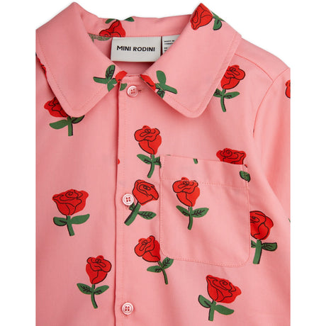 Mini Rodini Pink Roses AOP Woven Shirt