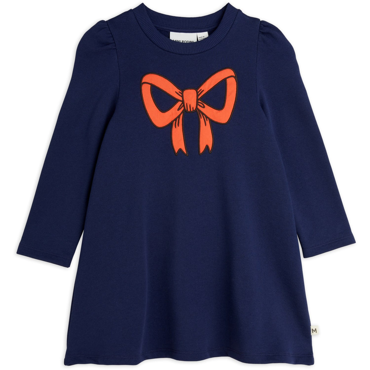 Mini Rodini Blue Bow Application Sweat Klänning