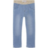 Name It Light Blue Denim Butterfly Salli Slim Sweat Jeans Noos