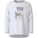 Name It Bright White Flower Deer Vix Blouse