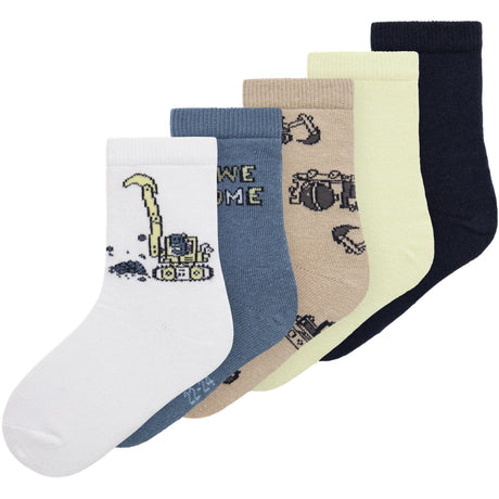 Name It Bright White Vagn 5-pack Socks