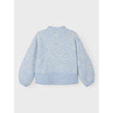 Name It Chambray Blue Melange Neify Oversize Stickad Blus