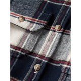 Name It Navy Blazer Check Tamol Oversize Skjorta