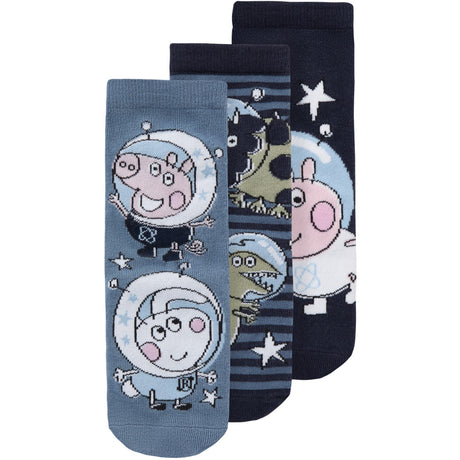 Name It Navy Blazer Depak Peppa Pig 3-pack Strumpor