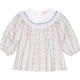 Flöss Soft white/Bright blue Abigail Klänning