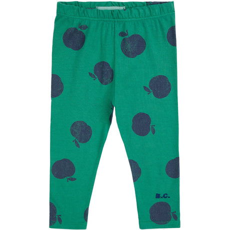 Bobo Choses Green Baby Poma All Över Green Leggings