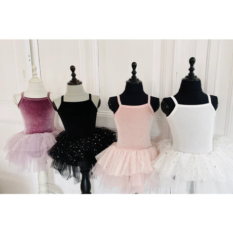 Dolly by Le Petit Tom Velvet Leotard With Tulle Tutu Klänning Dusty Violet