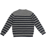 HOLMM Oxford Stripe Obay Cashmere Stickad Sweater