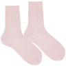 Cóndor Dusty Rose Extrafine Merino Wool Rib Socks