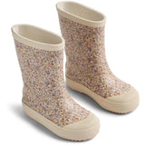 Wheat Lilac Flower Meadow Rubber Stövlar Muddy