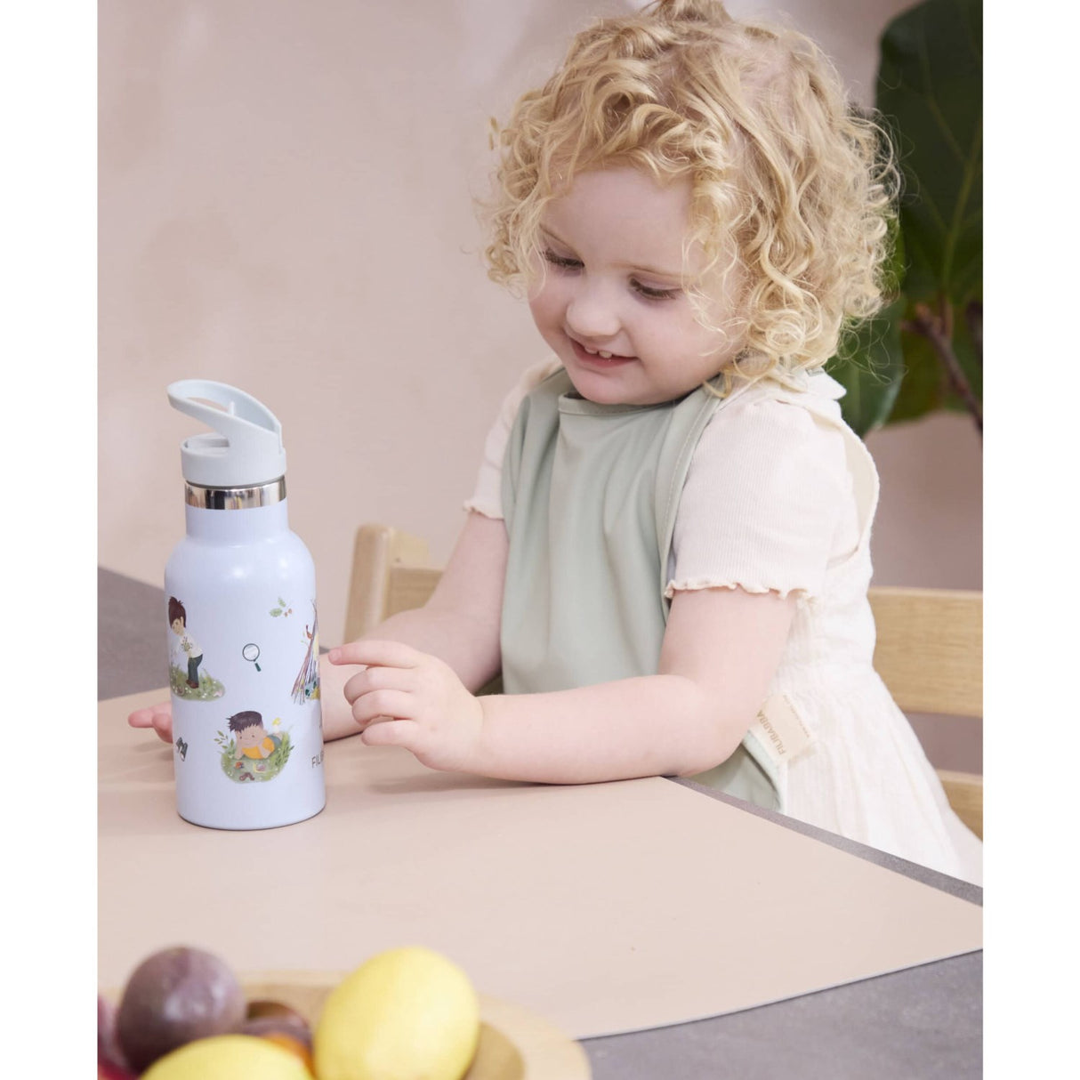 FILIBABBA Vattenflaska i Rostfritt Stål - Tiny Explorers
