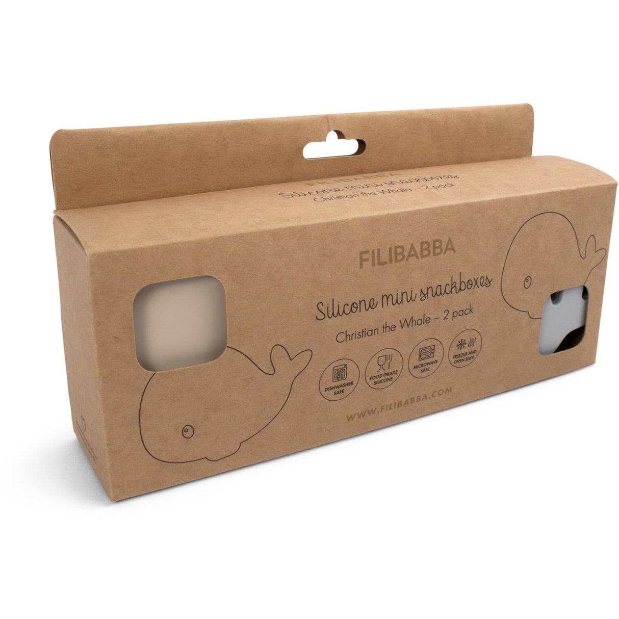 FILIBABBA Set med 2 små snackslådor Christian Pearl Blå