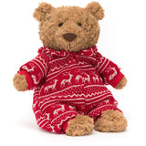 Jellycat Bartholomew Bear Vinterpyjamas 26 cm