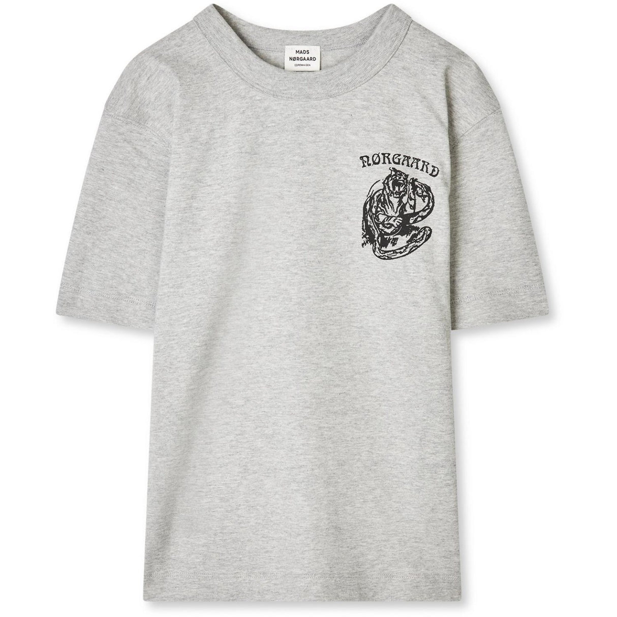 Mads Nørgaard Light Grey Melange Dry Single Theo Tee