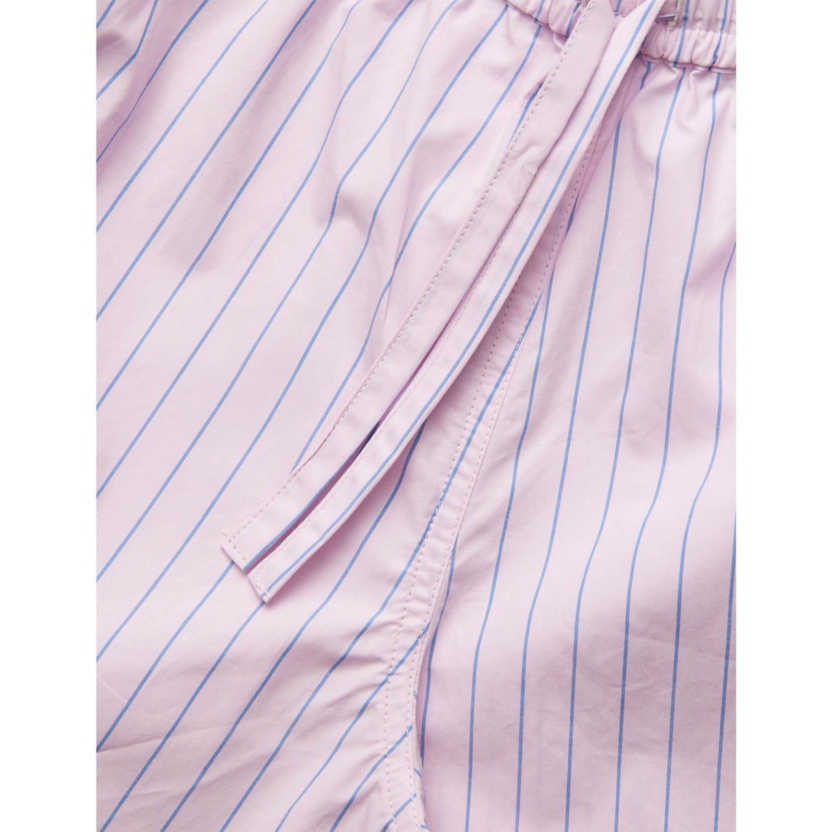 Mads Nørgaard Pinstripe/Parfait Pink Crisp Poplin Pio Shorts