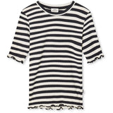 Mads Nørgaard Svart/Vanilj Ice 5X5 Classic Stripe Tuviana Tee