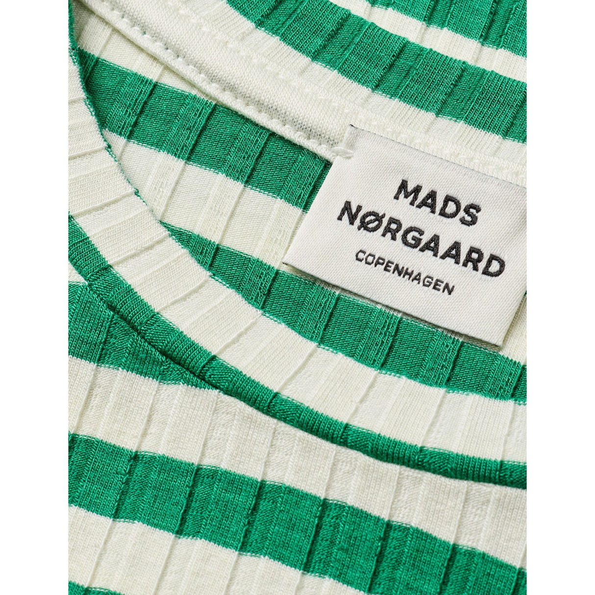 Mads Nørgaard Vanilla Ice/Verdant Green 5X5 Classic Stripe Talika Topp