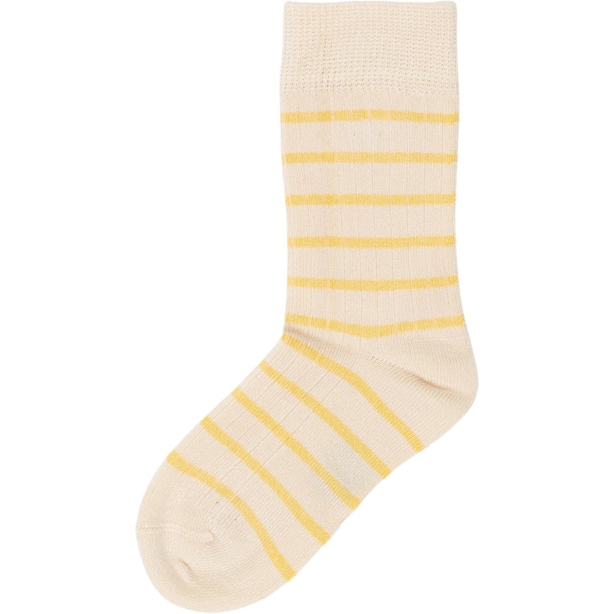 minipop® Yellow Sun/Dark Off White Bambu Strumpor Stripe