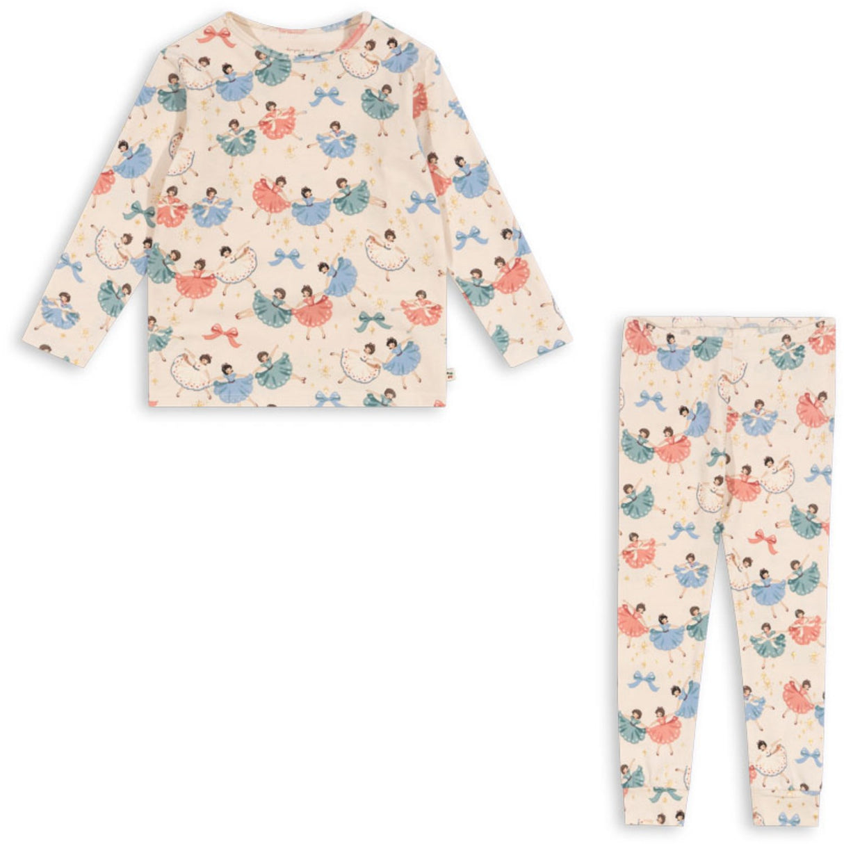 Konges Sløjd Bow Ballerinaskor Basic Blouse/Pants Set Gots