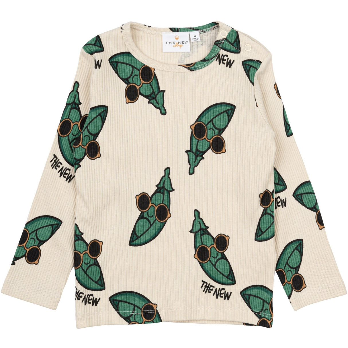 THE NEW Siblings White Swan AOP Nevi Rib Blus