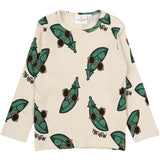 THE NEW Siblings White Swan AOP Nevi Rib Blus