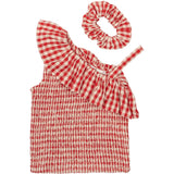 The New Poppy Red Check Nally Kort Topp