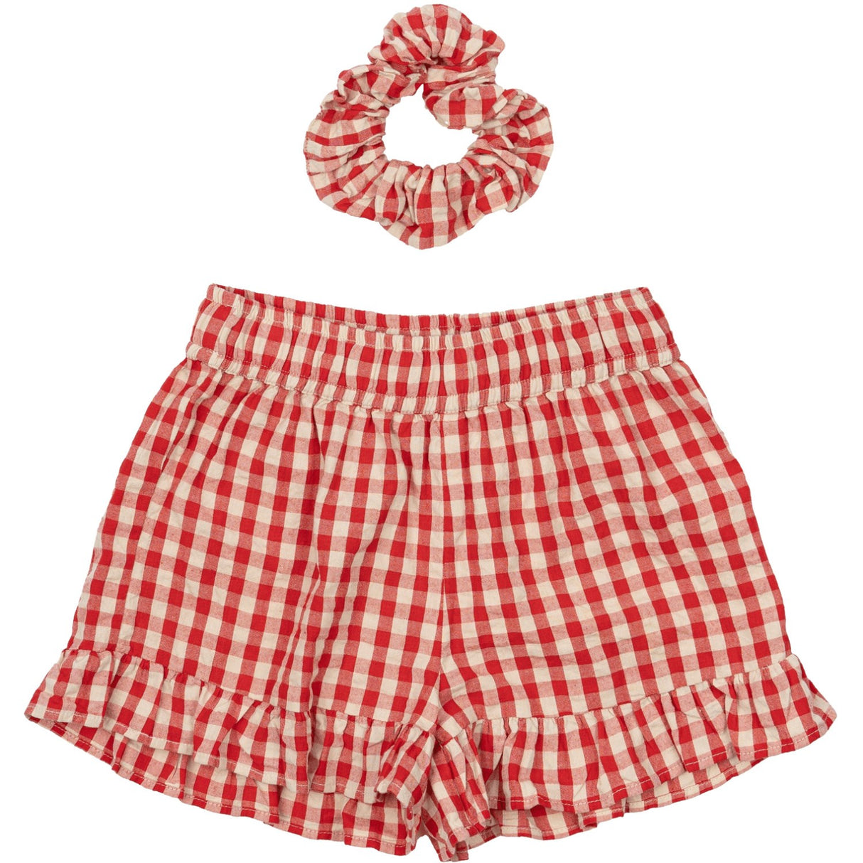 The New Poppy Red Check Nally Shorts