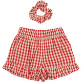 The New Poppy Red Check Nally Shorts
