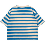 The New White Swan Striped Nanny Oversize T-Skjorta