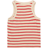 The New Poppy Red Striped Nil Kort Topp