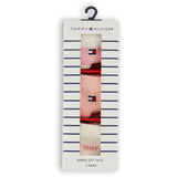 Tommy Hilfiger Pink BabyStrumpor 3-Pack Presentförpackning Stripe