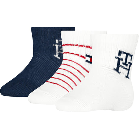 Tommy Hilfiger Tommy Original Baby Strumpor 3-Pack Presentask Monogram