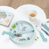 DonebyDeer Blue Stick & Stay Divided Plate Lekplats