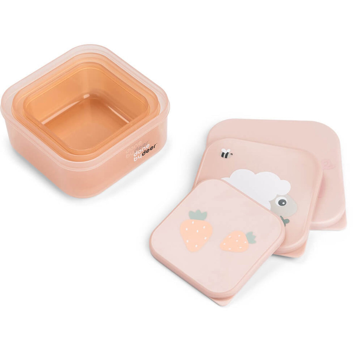 DonebyDeer Pulver Snack Box Set med 3 Liten gård