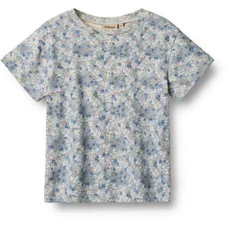 Wheat Blue Summer Flowers T-Skjorta S/S Ella