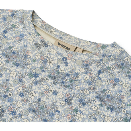 Wheat Blue Summer Flowers T-Skjorta S/S Ella