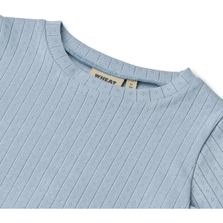 Wheat Morning Sky Rib T-Skjorta S/S Irene