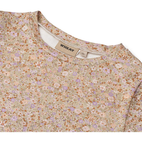 Wheat Lilac Flower Meadow T-Skjorta S/S Manna