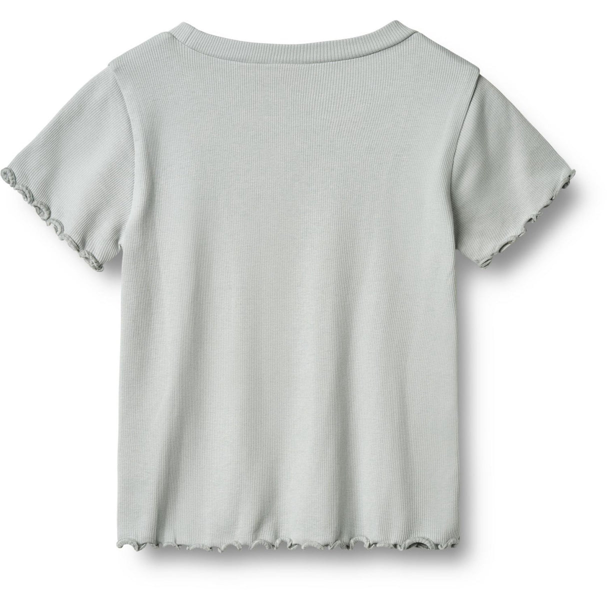 Wheat Soft Blue Rib T-Skjorta S/S Irene