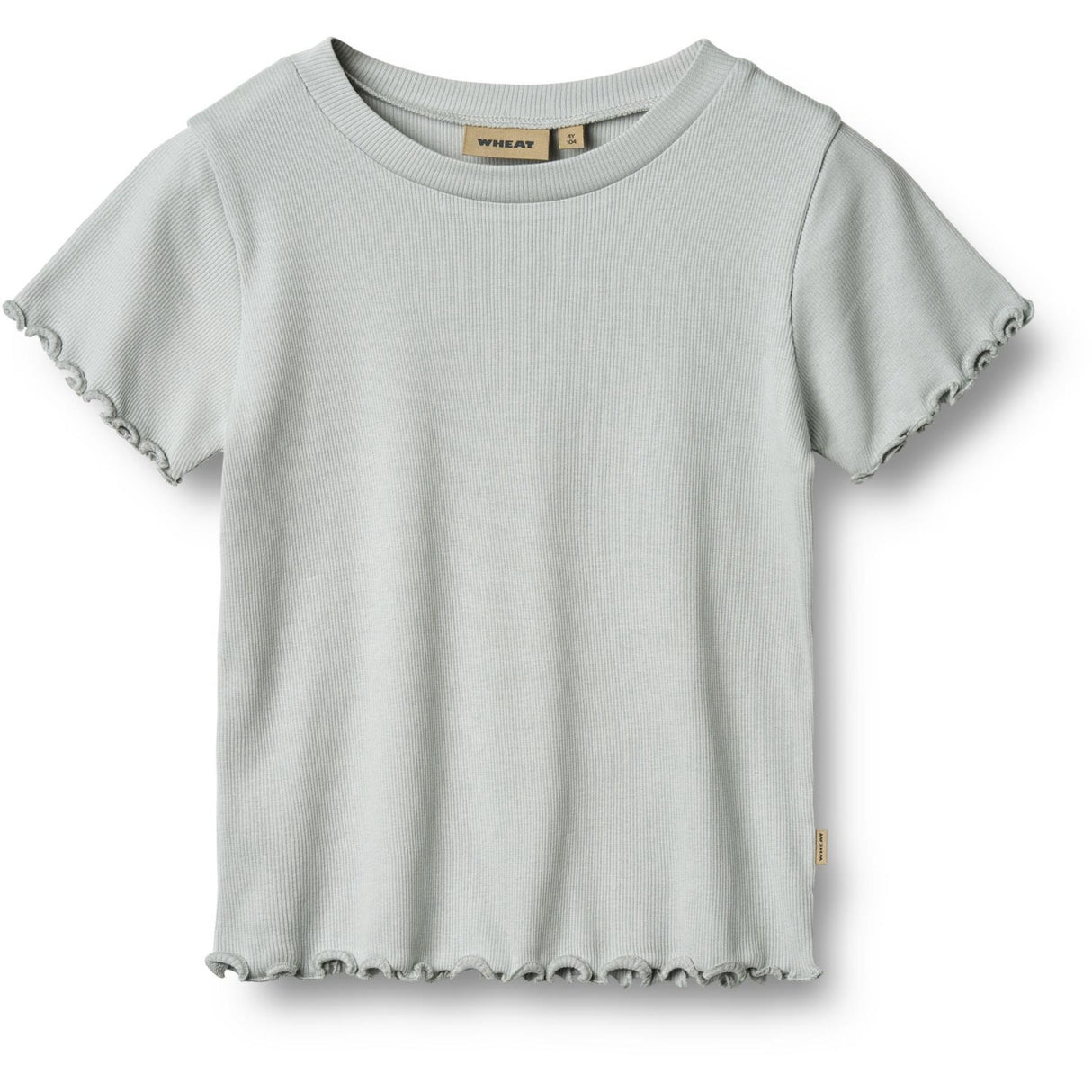 Wheat Soft Blue Rib T-Skjorta S/S Irene
