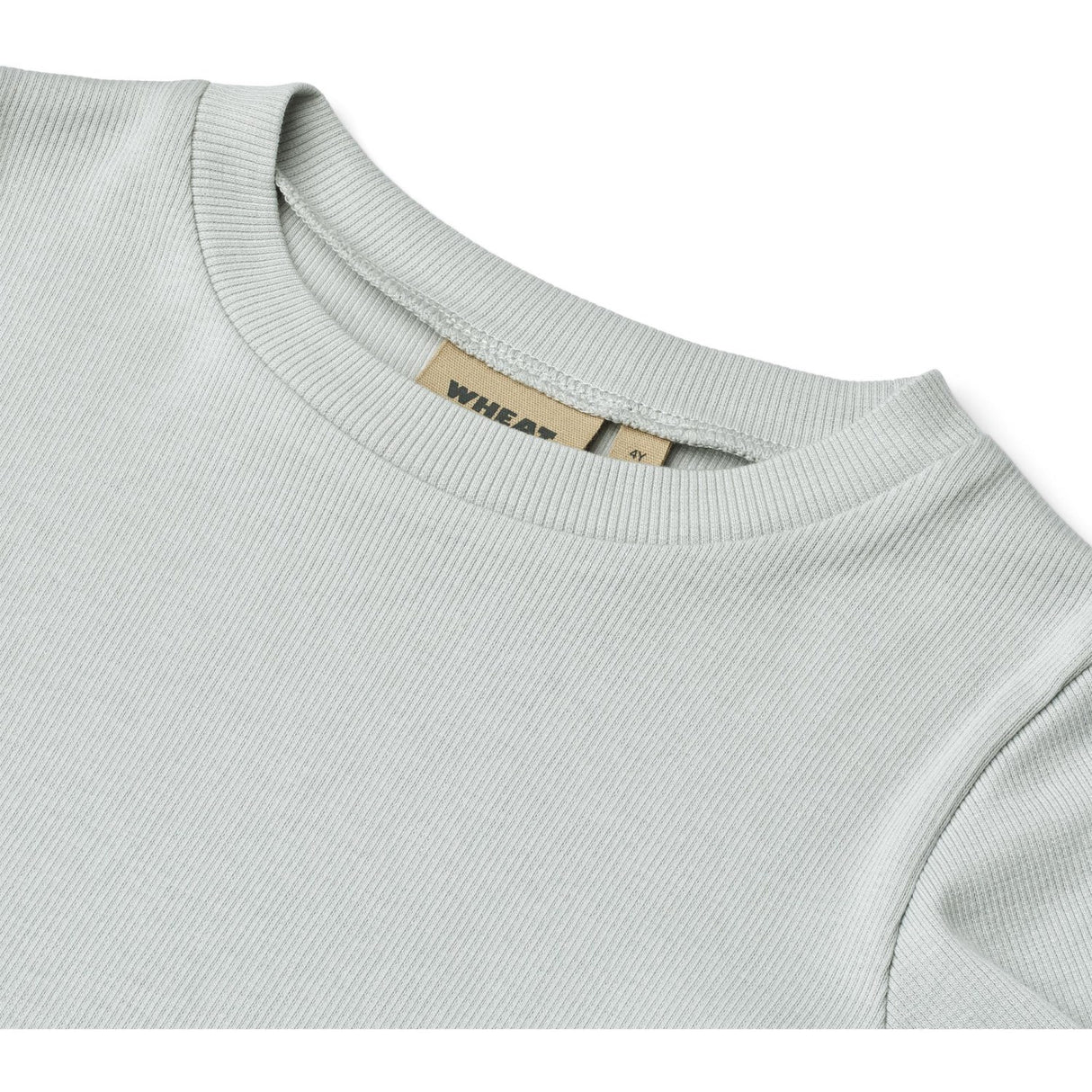 Wheat Soft Blue Rib T-Skjorta S/S Irene