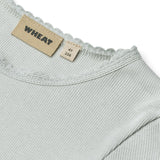 Wheat Soft Blue Rib Blus L/S Reese