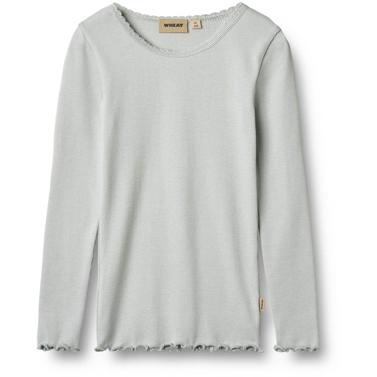 Wheat Soft Blue Rib Blus L/S Reese