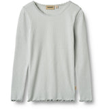 Wheat Soft Blue Rib Blus L/S Reese