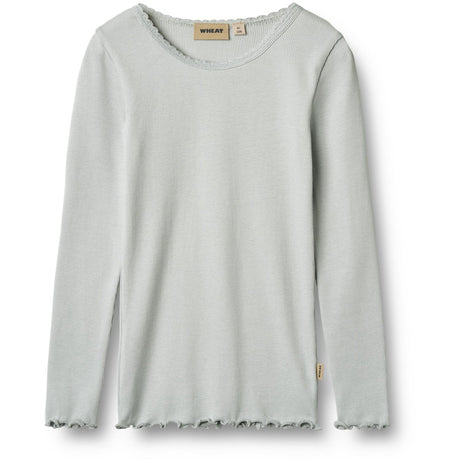 Wheat Soft Blue Rib Blus L/S Reese